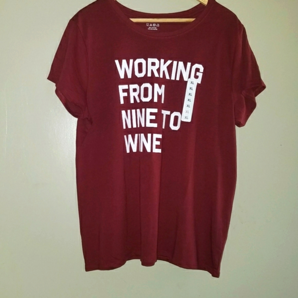 NWT 🍷 Working From Nine to Wine